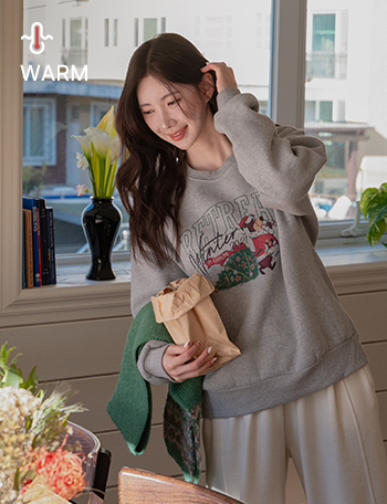 Double-sided Fleece Santa Sweatshirt Korea