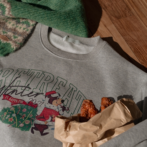 Double-sided Fleece Santa Sweatshirt