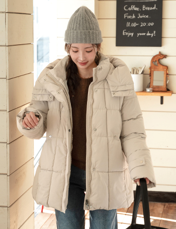 Square Hood Half Padding Korea