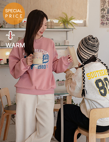 [Special Sale] 컨펌 fleece lined sweatshirt Korea