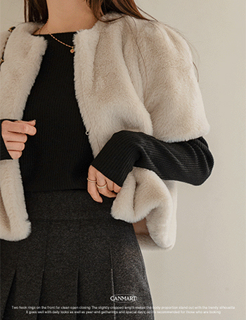 Snowing Fur Short-sleeve Jacket Korea