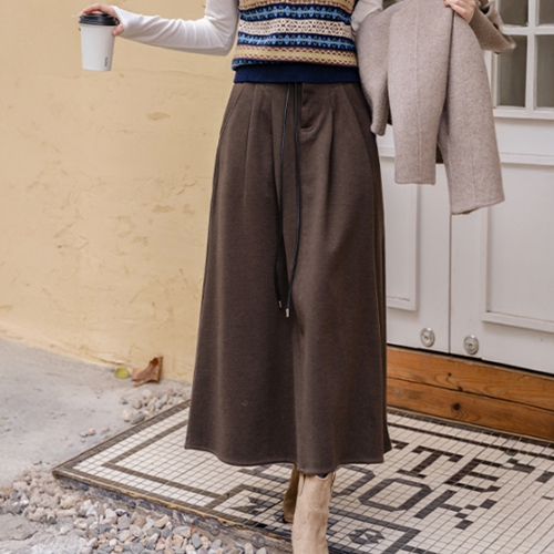Shwing Belt Set fleece lined Long Skirt