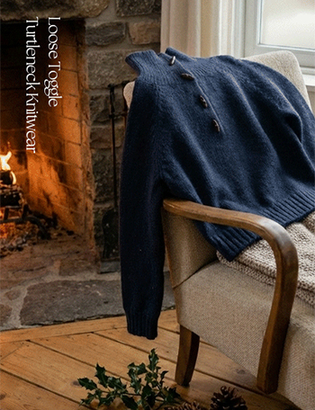 Ruth Toggle Turtleneck Knitwear Korea