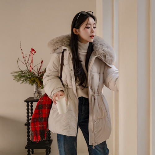 Luna Collarr Fur String Padding Jumper