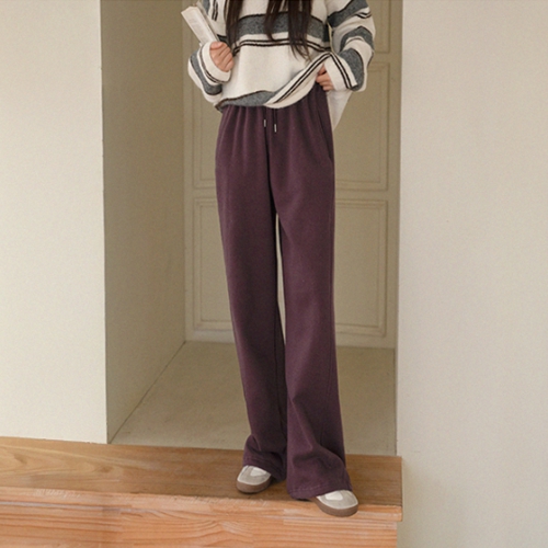 Warm Fleece Lined Two-way Banding Pants