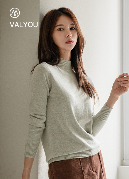 [70K cumulative sales][valyou] Soft half-turtleneck Knitwear Korea