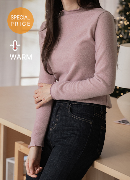 [Special Sale] fleece lined 물결 폴라티 Korea