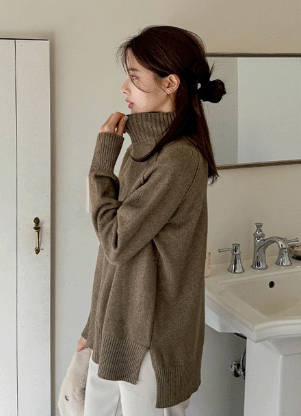 Morse half-necked Knitwear Korea
