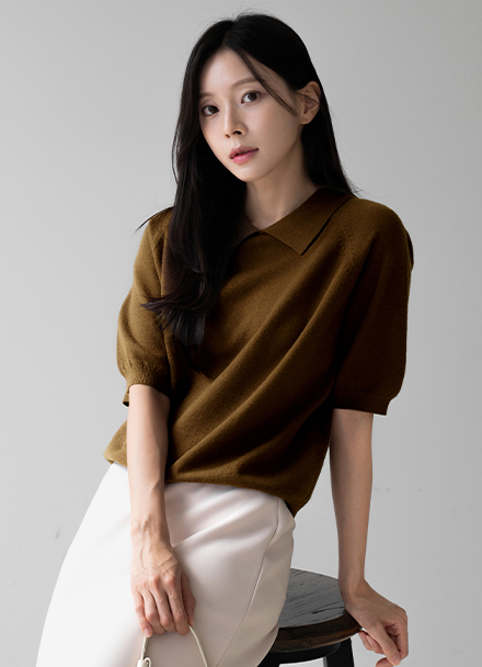 Both Collars Wool Knitwear Korea