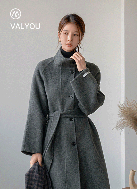 [valyou] 웨이 Wool 핸드메이드 Long Coat Korea