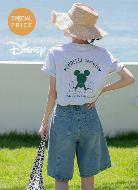 [Special Sale] Summer Mickey Printed Short-sleeve T-shirt Korea