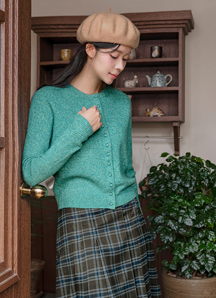 Eve Wool Round Knitwear Cardigan Korea