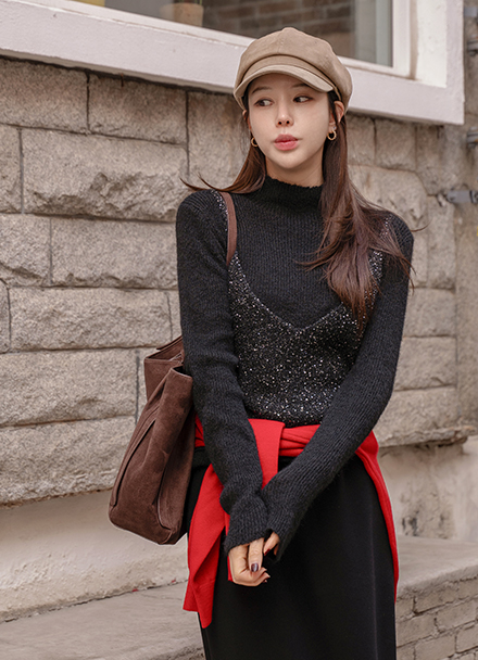 More Twinkle Sleeveless Shirts Layered Knitwear Korea