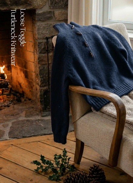 Ruth Toggle Turtleneck Knitwear Korea