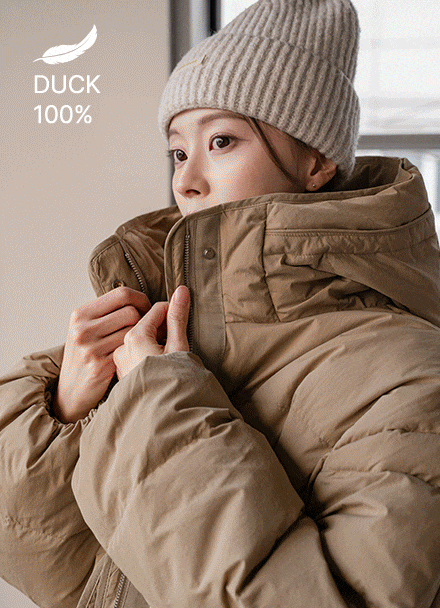 Big Pocket Duck Down Hood Padding Korea