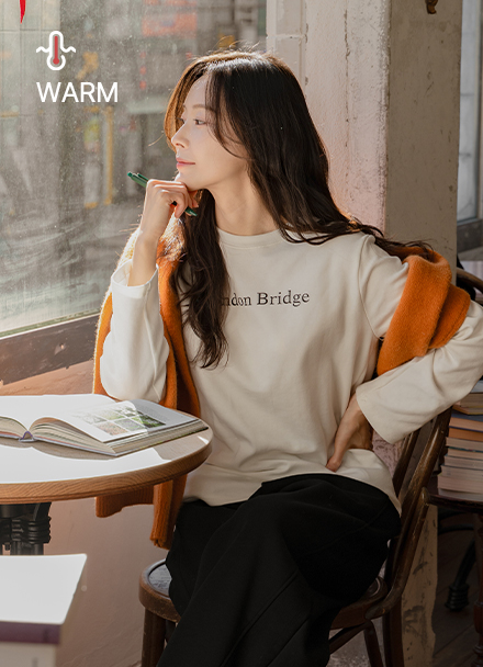 London Fleece Lined Round T-shirt Korea