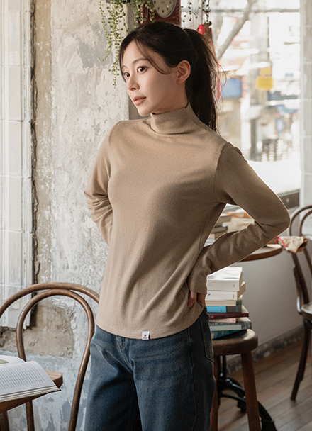 Soft Angora Half Turtleneck T-shirt Korea