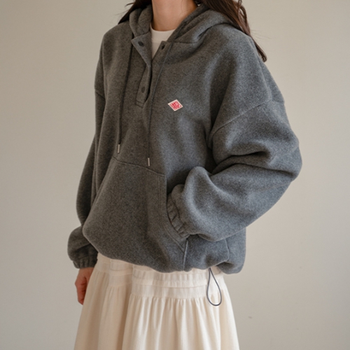 Fleece Hood Snap Anorak