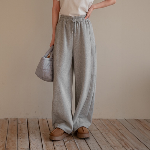 Air Heat Fleece Lined Wide Curve Banding Pants