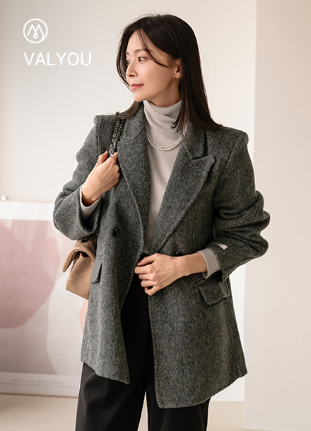 [valyou] 헤링본 테일러 핸드메이드 Wool Coat Korea
