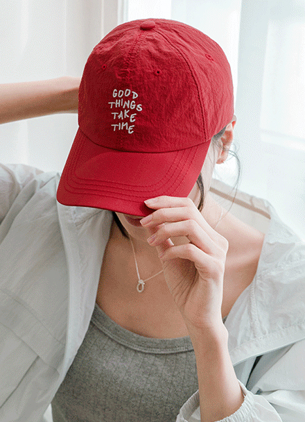 Rustling Good Think Lettering Ball Cap Korea