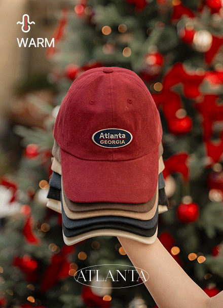Atlanta Peach Fleece Ball Cap Korea
