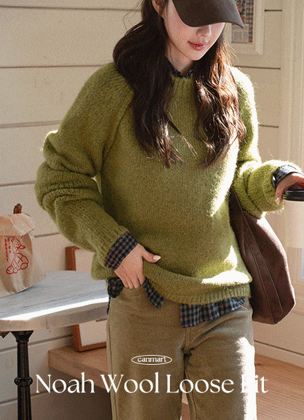 Noah Wool loose Fit Raglan Knitwear Korea