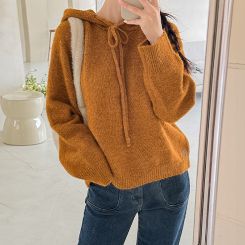 Play Color Wool Hood Knitwear