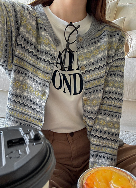 Jagged Wool Round Cardigan Korea