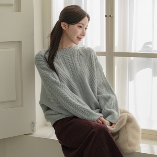 Pastel Multi Twiddle Round Knitwear