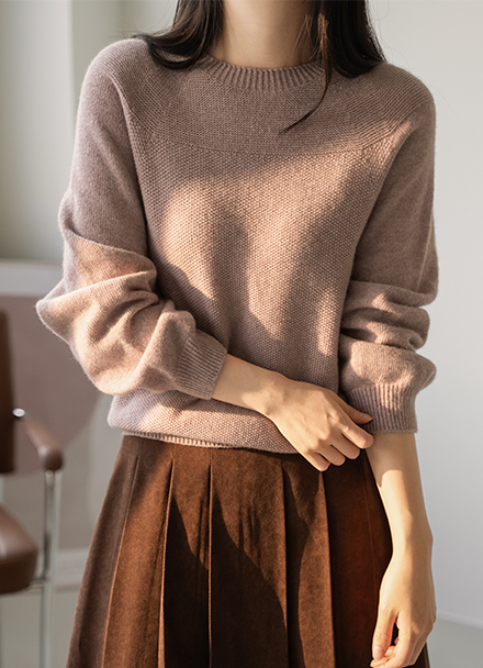 Wool Cashmere Holgament Knitwear Korea