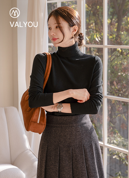 [valyou] Soft Basic Turtleneck Knitwear Korea