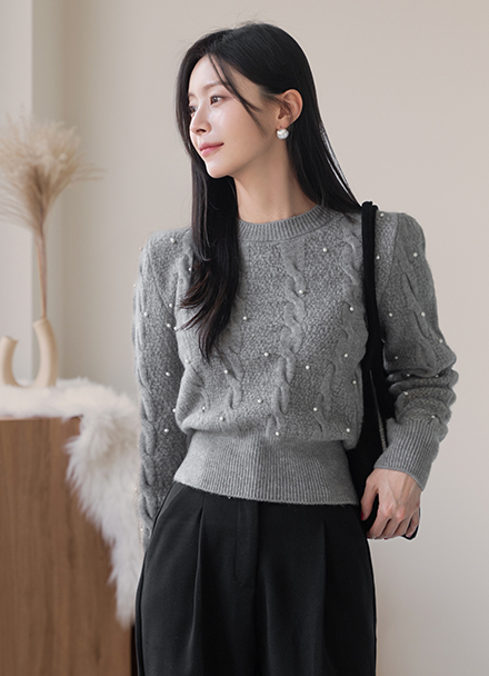 Darling Pearl Twiddle Knitwear Korea