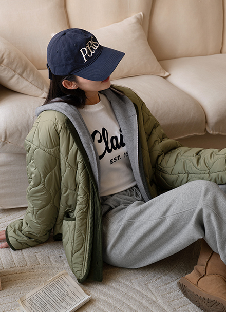 Crackers Corduroy Color Matching Puilting Jumper Korea