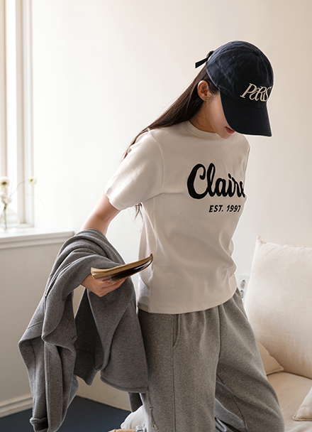 Sticky Lettering Font T-shirt Korea