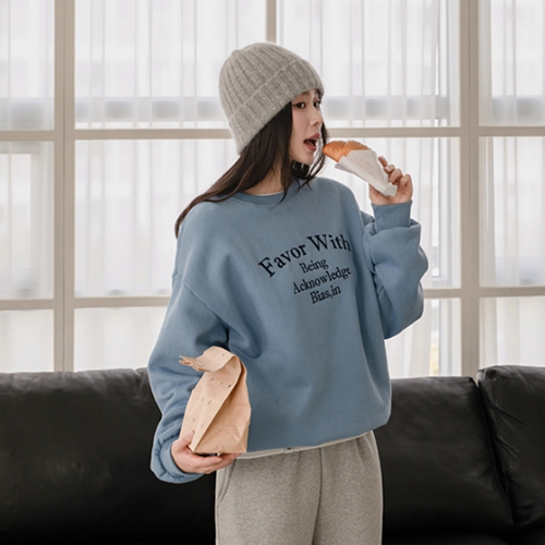Winter Cotton Double-sided Fleece Lined Sweatshirt