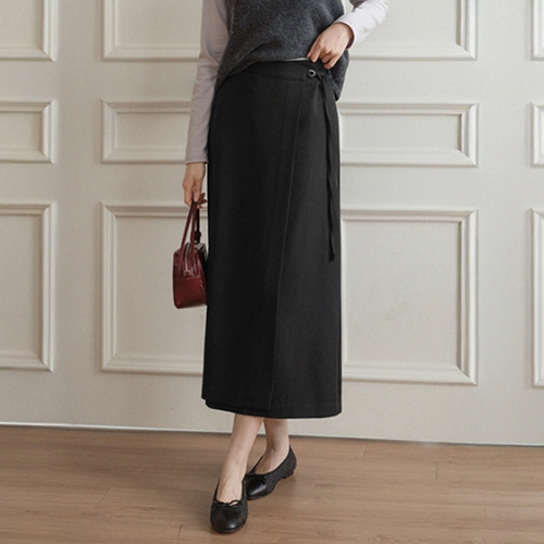 Laura Side Belt Wrap Skirt