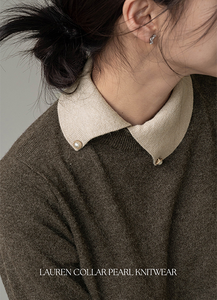 Lauren Collar pearl Knitwear Korea