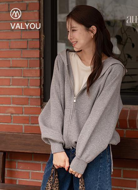 [valyou] 세인트 Knitwear Hood Zip up Korea