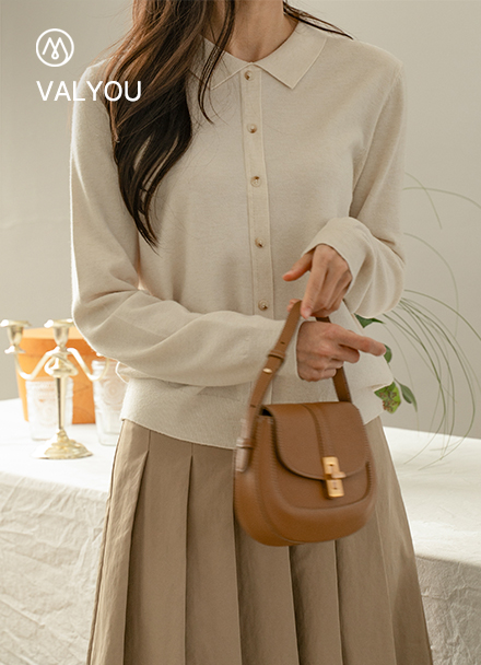 [valyou] 리인 버튼 Collar Knitwear Korea