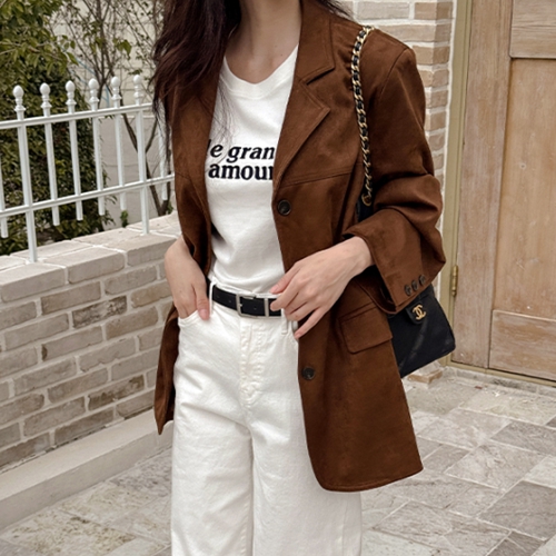 [valyou] Classic Suede Collar Jacket