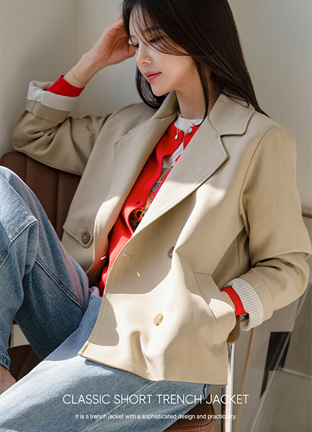 Classic Short Trench Jacket Korea