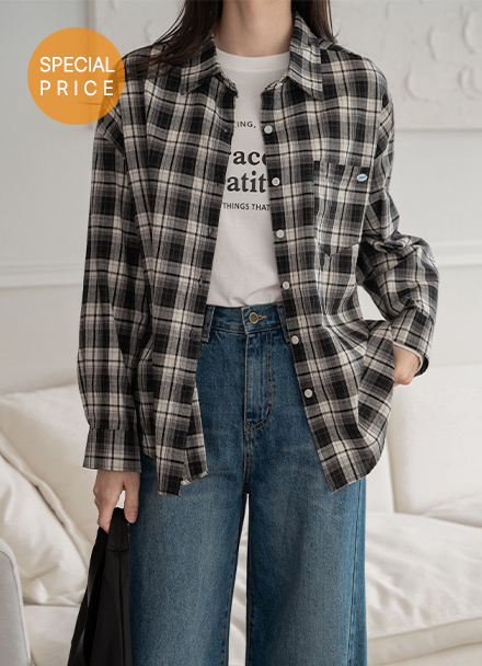 [Special Sale] M momo checkered shirt Korea