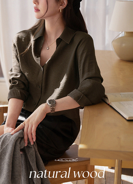 Natural Wood Collar Shirt Korea