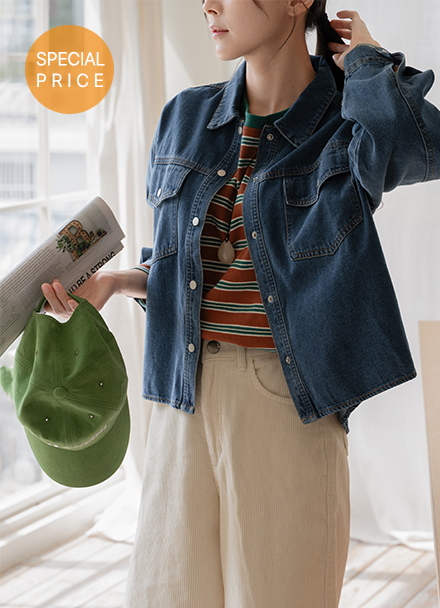 [Special Sale] Lix Denim Shirt Korea