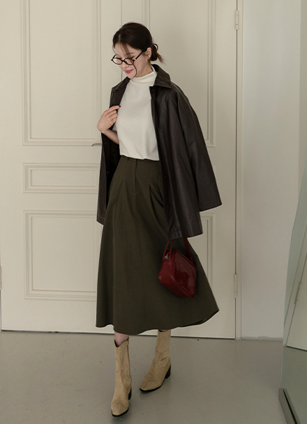 Fomin Flare Long Skirt Korea