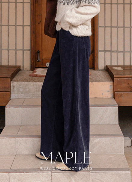 Maple Wide Corduroy Pants Korea