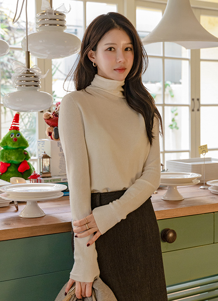 Winter Holgament Wool Turtleneck Korea