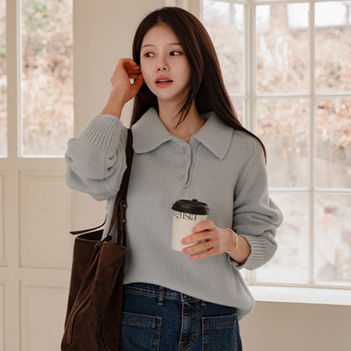 Soft Candy Collar Knitwear