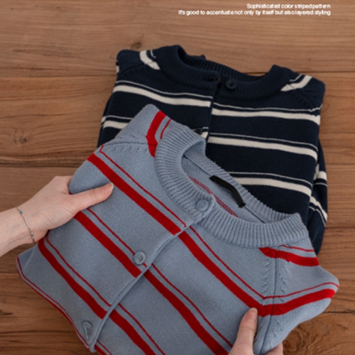 Stripe Knitwear Cardigan